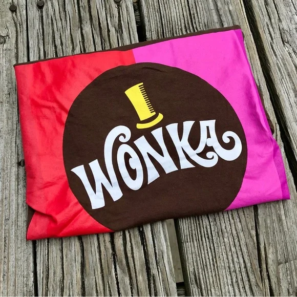 LOOTCRATE Brown WILLY WONKA Graphic Candy Bar Front Logo S Chocolate Factory - Picture 2 of 6